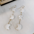 Crescent Moon Mother of Pearl Earrings